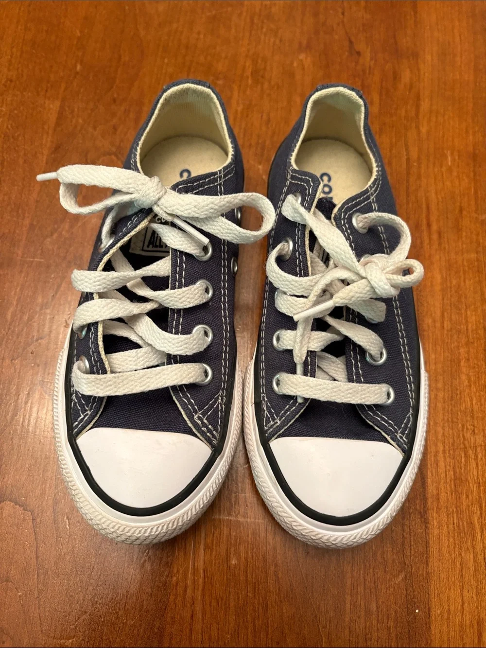 Converse Kids Low-Top Sneakers in Navy and White - Picture 1 of 9